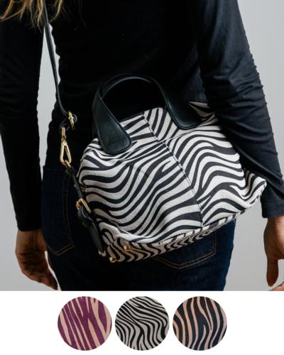 LAURA DI MAGGIO - sac en cuir imprimé zèbre 