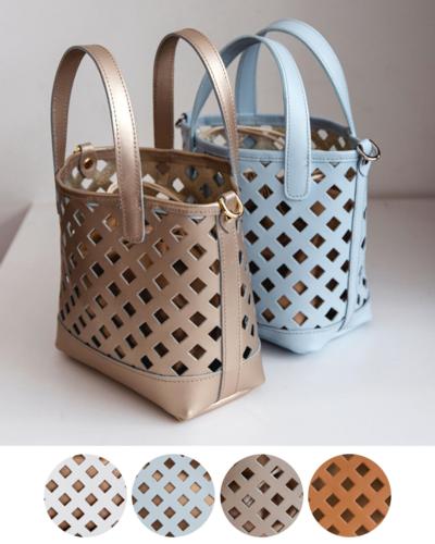 LAURA DI MAGGIO - Mini-Tote aus Laserleder 
