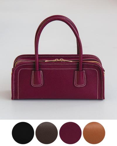 Sac à main en cuir bordeaux fabriqué en Italie pour grossistes