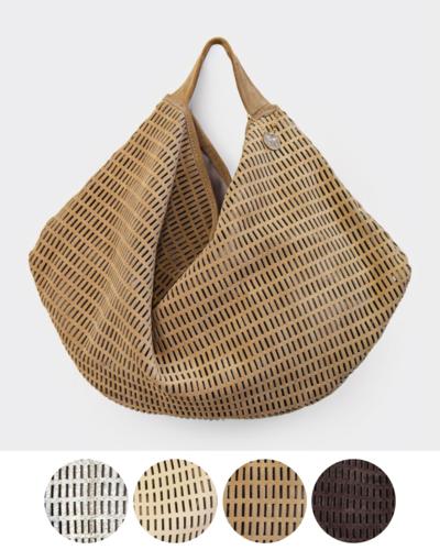 Italian suede perforated handbag for resellers wholesale