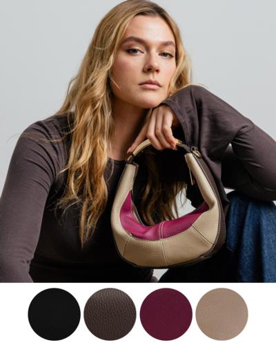 LAURA DI MAGGIO - Borsa in pelle tricolore 