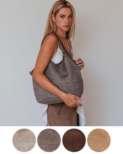 LAURA DI MAGGIO - Borsa a tracolla in rafia 