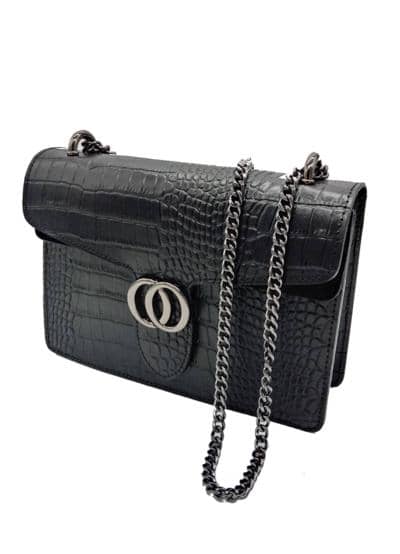 LEATHER BAGS ITALY - Umhängetasche Krokoleder 