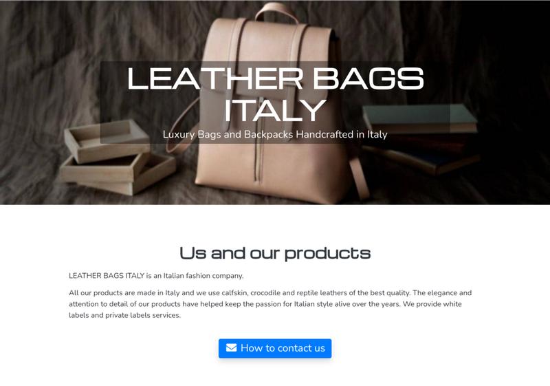 Showroom LEATHER BAGS ITALY