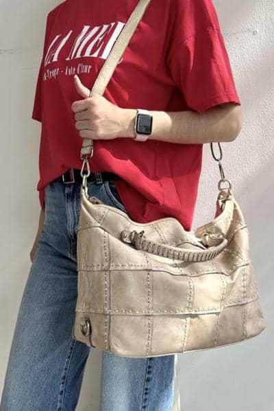 LEATHER COUNTRY - Bolso hobo de cuero elegante 