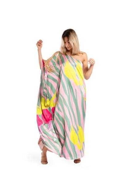 LECICALE LAB - Caftan rayé élégant 