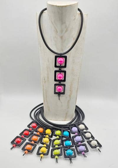 Colorful Italian handcrafted necklace for resellers.