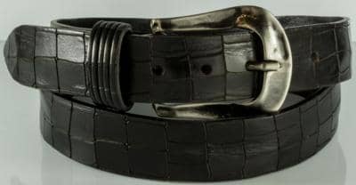 LE NOSTRE FOLLIE - CINTURA LASER IN PELLE NERA 