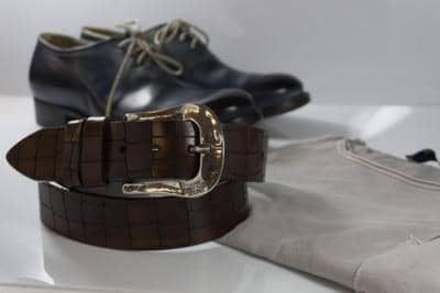 LE NOSTRE FOLLIE - BELT RUST LEATHER LASER 