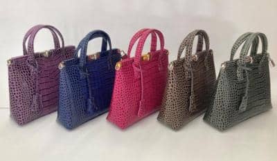 LANZETTI - Lexiapel - Crocodile stamp Chic Bags