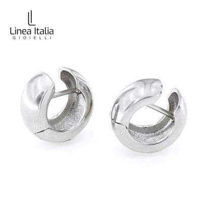 LINEAITALIA - Pendientes Huggies de plata 