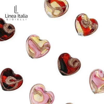 LINEAITALIA - Corazones de cristal de Murano 