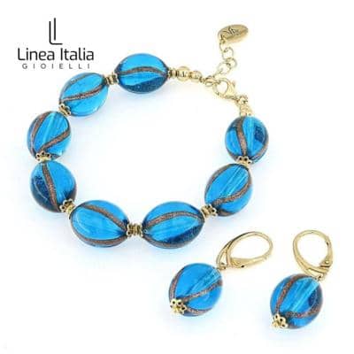 LINEAITALIA - Conjunto de pulsera, pendientes 