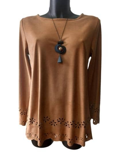 LINEA MODA - Túnica elegante bege 