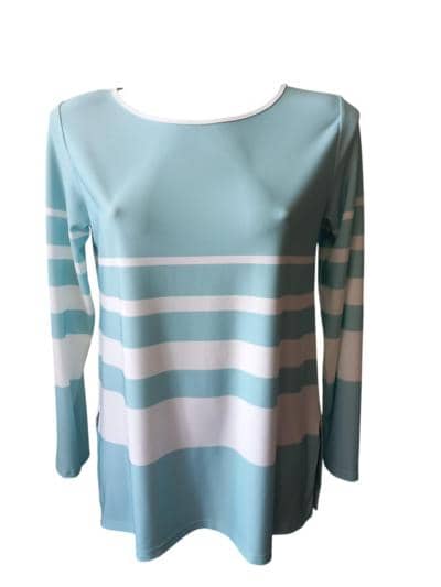 Итопичный полосатый долгослойный топ оптом