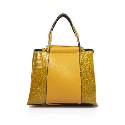 LUCY - Genuine leather bag, croc