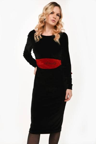 LUMIEREVE - Abito in velluto nero 