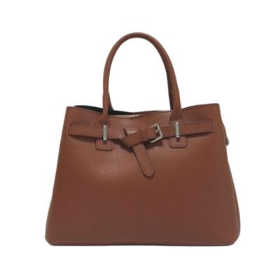 Italian brown leather handbag for resellers wholesale