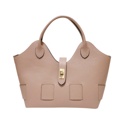 Borsa in pelle beige italiana per rivenditori all’ingrosso