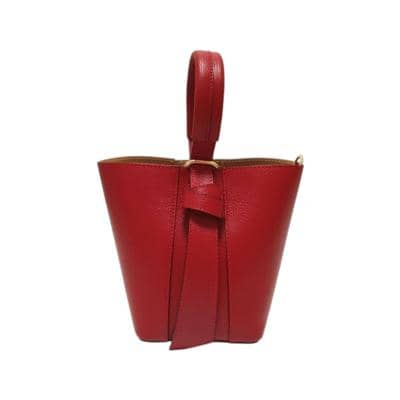 Bolso italiano rojo de cuero para revendedores al por mayor