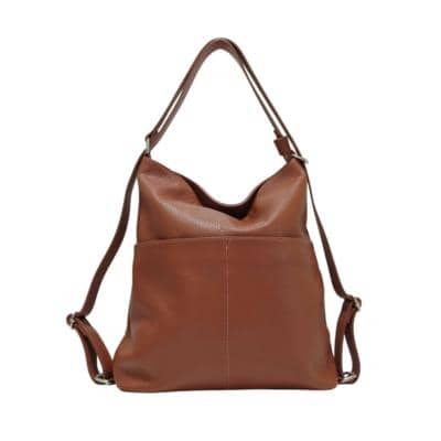 Bolso de cuero marrón hecho en Italia para revendedores