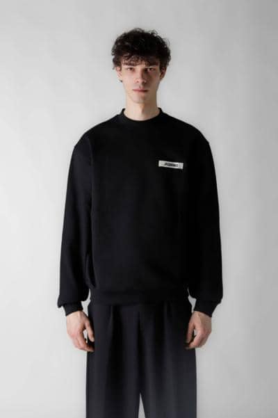 Moletom preto para revendedores, fabricante italiano