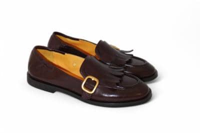 Italian leather brown loafers for resellers