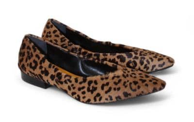 Italian leopard print pointed flats for resellers