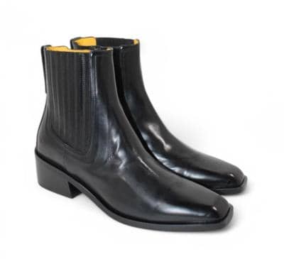 Black Italian leather boots for resellers wholesale