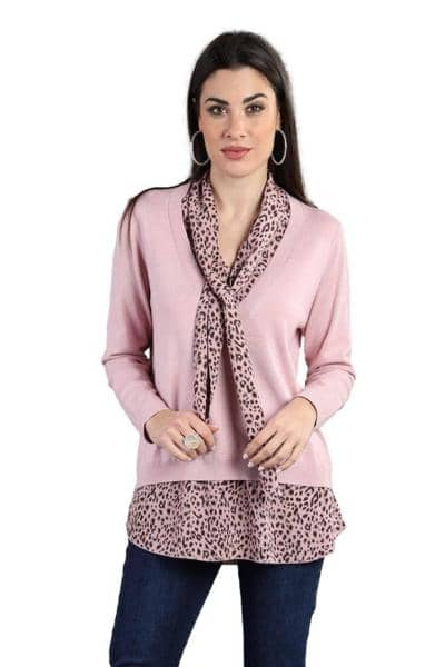 MARA CAROL - pullover faux hemd 