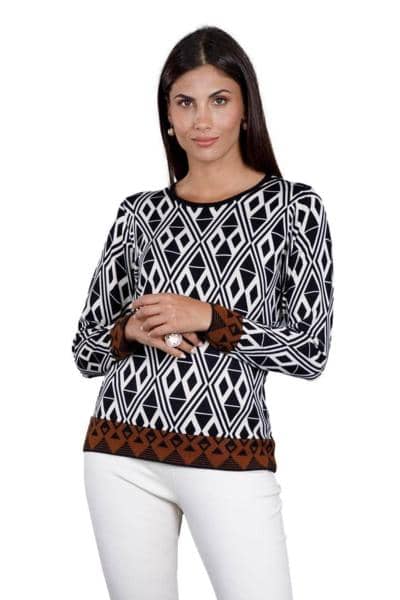 MARA CAROL - Maglione geometrico 
