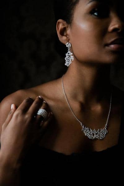 MARCHIO' - COLGANTE ENCAJE - PENDIENTES 