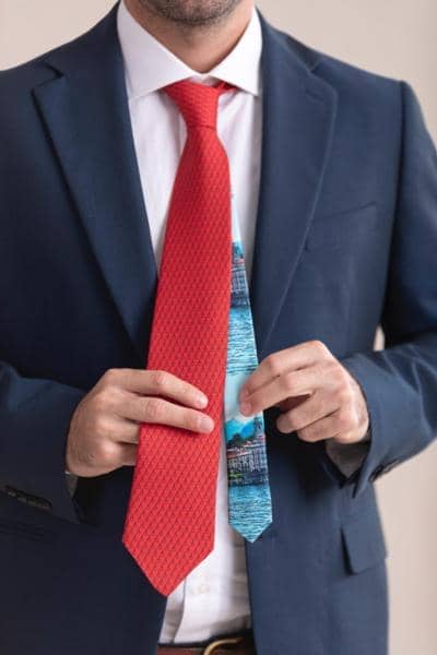 MATES - Роскошный шелковый галстук ручной работы 