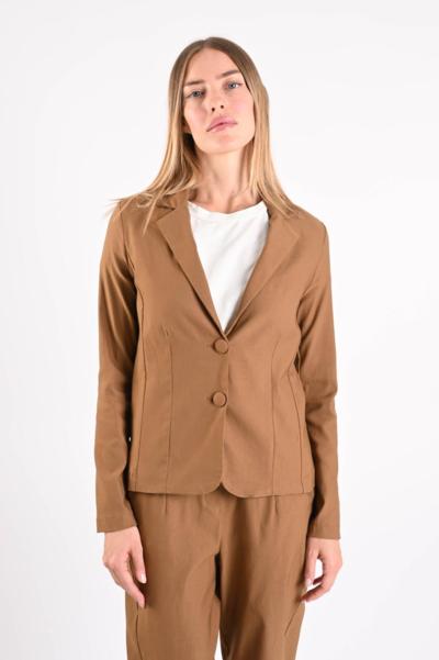 Traje blazer marrón italiano para revendedores, hecho en Italia