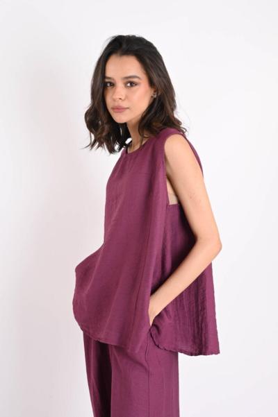 Elegante conjunto morado, fabricante italiano al por mayor