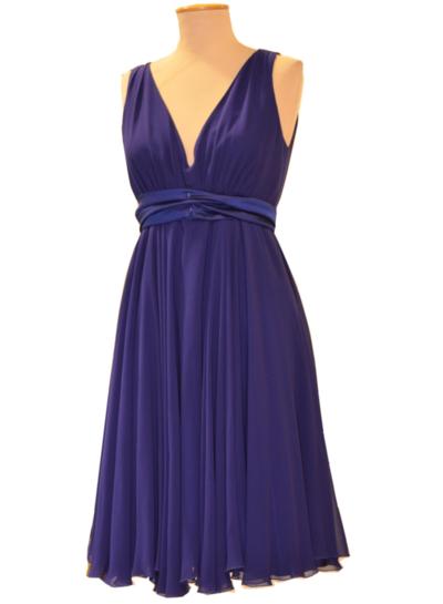 MILUNA - Vestido de noite midi safira 