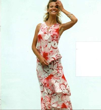 Robe florale italienne sans manches pour revendeurs en gros