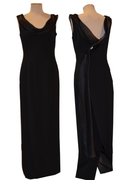 Vestido de noite preto italiano para revendedores elegante