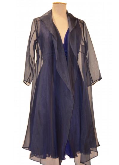 Vestito trasparente blu navy Made in Italy per rivenditori