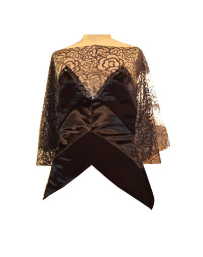 Top italiano in pizzo e velluto per rivenditori