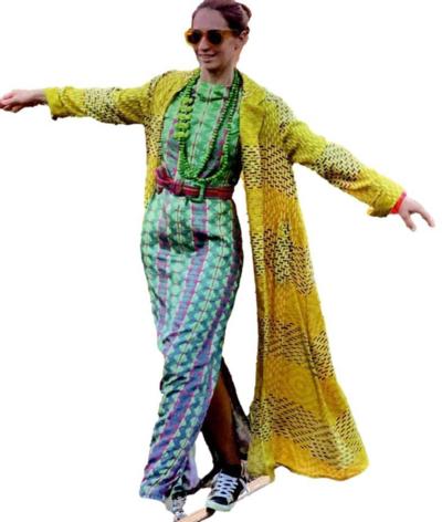 Итальянское платье с желтым пальто для реселлеров