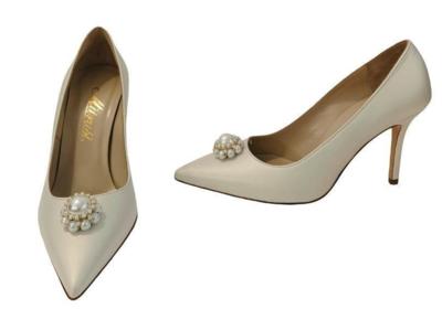 Elegant Italian high heel pumps with pearl detail for resellers