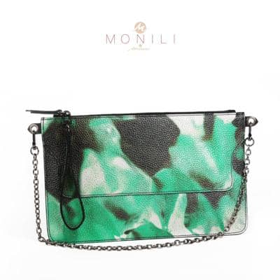 MONILI MICUCCI - TIE & DIE GREEN POCHETTE