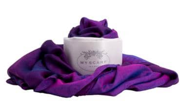 MY SCARF IN A BOX - BUFANDA 100% SEDA 