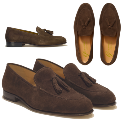 CALZATURIFICIO NGM - Mocassins de camurça marrom com borlas 