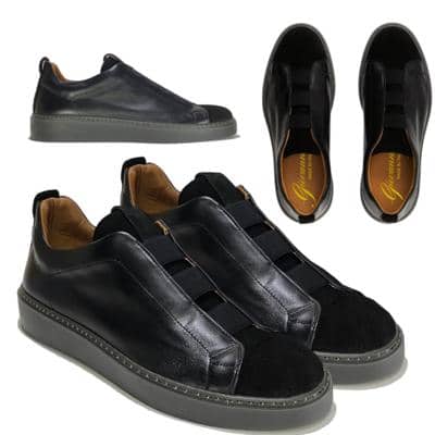 CALZATURIFICIO NGM - Black Leather Slip-Ons