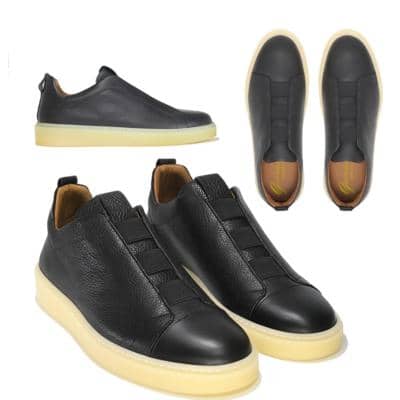 CALZATURIFICIO NGM - Black Leather Slip-Ons