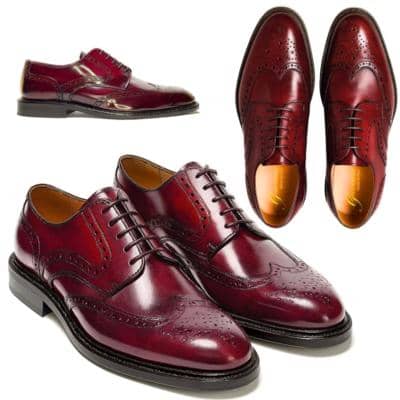 CALZATURIFICIO NGM - Burgundy Brogue Oxfords