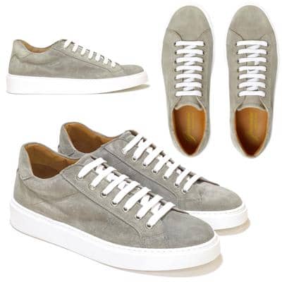 Italian grey suede sneakers wholesale for resellers