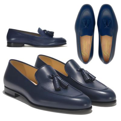 CALZATURIFICIO NGM - Navy Tassel Leather Loafers